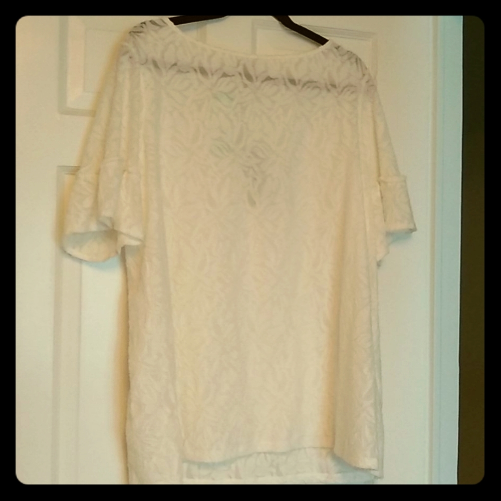 White patterned blouse